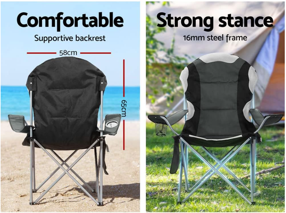 Set of 2 Comfort Camping Chairs