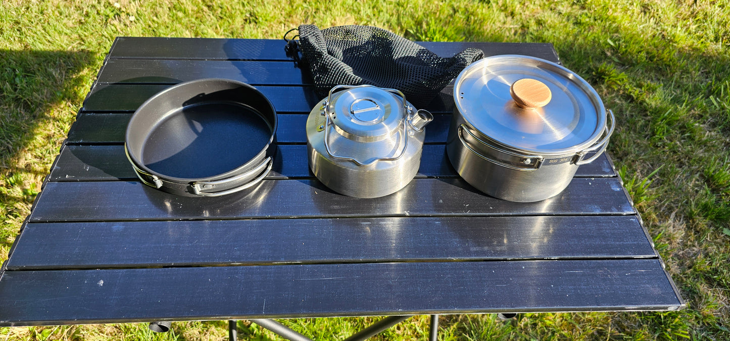 Stainless Steel Camping Cookware Set