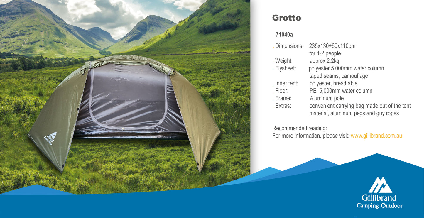 Grotto 1-2 Person Tent (Camouflage)